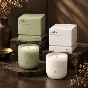 AIKUN Fabricant Grossiste Bougie en Verre Parfumée à la Cire de Soja Écologique à Combustion Propre Longue Durée Marque Privée pour les Fêtes - Product Image 2