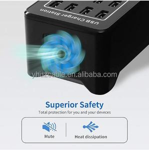 Portable 20 USB AC <b>Power</b> <b>Adapter</b> 100W Desktop Charging Station Wall Charger for Android Mobile Travel <b>Power</b> Supply <b>Adapter</b> - Product Image 3