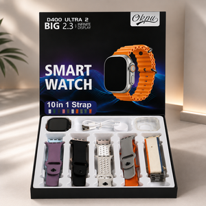 นาฬิกาอัจฉริยะ D400 Ultra 2 Square ชาร์จแม่เหล็ก สายรัด 10 in 1 สำหรับทุกเพศ - Product Image 1