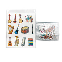 Autocollant en vinyle PVC personnalisé pour guitare, instrument de musique, imperméable, amovible, découpé, graffiti, pour ordinateur portable, skateboard, bagages, cadeau