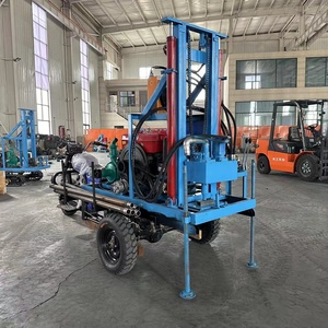 हॉट सेलिंग हाइड्रोलिक डीजल पावर आसान ऑपरेशन उच्च गुणवत्ता 3 व्हील घुड़सवार पानी अच्छी तरह से ड्रिल रिग रिग - Product Image 5