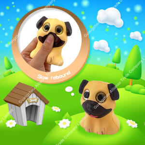 Simpatici giocattoli animalier 6 piccoli giocattoli animali, tra cui gattino Shar-pei cane Husky anatrocling rana Panda fatto in gomma morbida - Product Image 5