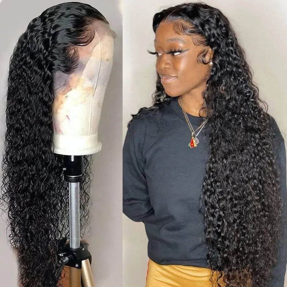 Wholesale Cheap Raw Indian Virgin Kinky Curly Human Hair Hd Full Lace Frontal Wig, hd swiss lace natural wigs for black women