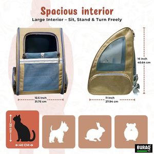 Pet <b>Backpack</b> with Breathable Mesh Design Portable <b>Carrier</b> Bag for Cats and Small <b>Dogs</b> Suitable for Travel Hiking Camping Use - Product Image 2