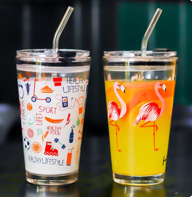480ml Drinking glass cup with logo