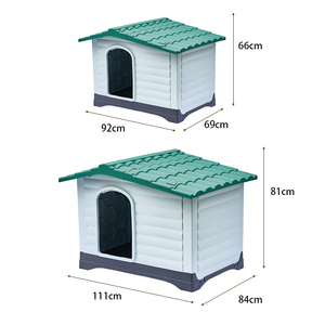 Casa para Perros Grande, Moderna, de Plástico Sólido de Lujo para Exteriores, Resistente a la Intemperie, Base Elevada, Ventilación, Diseño Tipo Toca de Árbol, para Todo Tipo de Clima - Product Image 3