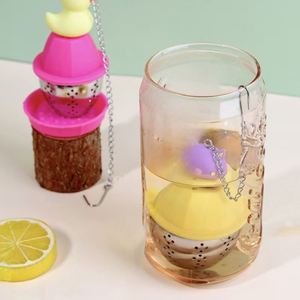 Cute Cartoon Design 304ss Food Grade Stainless Steel Eco-Friendly Stocked Novelty Silicone <b>Leaf</b> Shape Strainer Tea Infuser - Product Image 4