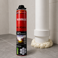 Mousse polyuréthane monocomposant haute performance A25 750 ml sans expansion pour la construction, joints de fenêtres et de portes, calfeutrage de tuyaux