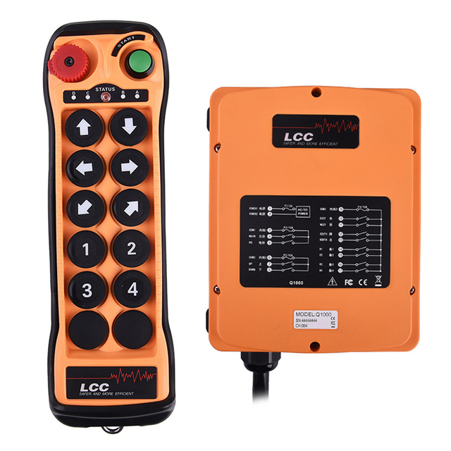 Hot Sale Q1010 10 Button Industrial Channel Electric Lift Hoist Radio Switch Receiver Professional Crane Wireless Remote Control