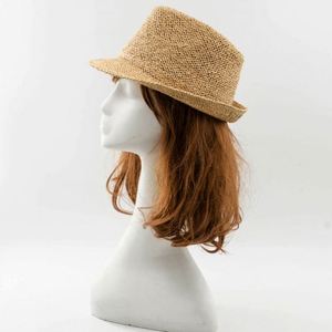 Chapeau Fedora Unisexe en Paille Tressée Tendance – Style Simple et Décontracté pour l'Été, Chapeau de Soleil Panama Trilby pour Voyages en Plein Air et Pêche - Product Image 6
