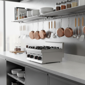 Cocina de Gas Comercial CHT de Acero Inoxidable con 4 Quemadores, 11000W de Potencia, Fácil Limpieza, <span class=keywords><strong>para</strong></span> Restaurantes y Hoteles - Product Image 4