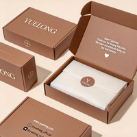 Boîte d'emballage pliante carrée en carton ondulé recyclé, personnalisée et élégante, pour vernis à ongles, petites entreprises, chaussures et vêtements