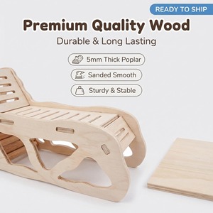 Túnel de madera para hámster, laberinto modular, refugio de madera maciza, casa de juegos para mascotas, para animales pequeños - Product Image 4
