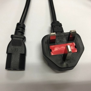 Cordon d'alimentation CA, prise BS, connecteur IEC, 13A 250V, câble PVC, type d'extrémité C15 - Product Image 1