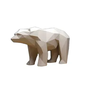 Urso de fibra de vidro decoração ao ar livre