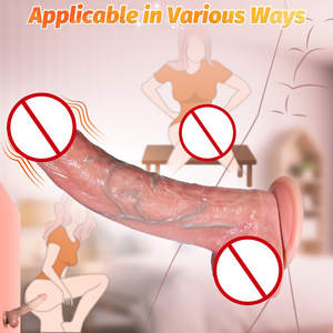 23 cm Umfang Realistischer Dicker <span class=keywords><strong>Dildo</strong></span>, Echt Hautähnlicher Großer <span class=keywords><strong>Dildo</strong></span> mit Starkem Saugnapf für Freihändiges Spiel, Große Silikon-Dildos für Erwachsene - Product Image 4