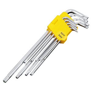 Trung quốc Nhà Sản Xuất 9-miếng Nhựa Clip Cánh Tay Dài CR-V Matt Matte T10-<span class=keywords><strong>T50</strong></span> Sao <span class=keywords><strong>Key</strong></span> Công Cụ Thiết Lập Torx Cờ Lê Với lỗ - Product Image 4