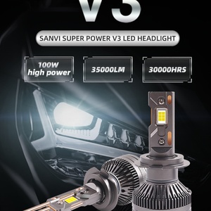Sanvi V3 Super Bright LED Bulb 120W 12V Volta Powerful Headlight with 6000K Color Temperature LED Chip New for GAC Models - Product Image 6