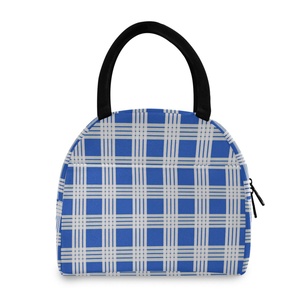 Multicolor Hawaiian Palaka Print Two Handle Reusable Small Lunch Tote Picnic Custom Design Insulated Lunch Bag for Adults - Product Image 2