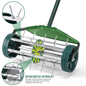 <span class=keywords><strong>Aérateur</strong></span> de <span class=keywords><strong>pelouse</strong></span> à roulettes avec garde-boue et pointes allongées de 18 pouces - Product Image 3