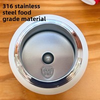 Thermos portable en acier inoxydable 316L à isolation sous vide pour étudiants, avec poignée élégante, design de dessin animé, 6-12 heures, tasse cadeau