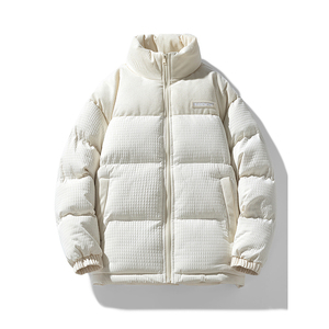 Veste matelassée en coton à col en treillis avec logo personnalisé, pour garçons et filles, en velours côtelé, vêtements matelassés en duvet de haute qualité, automne - Product Image 2