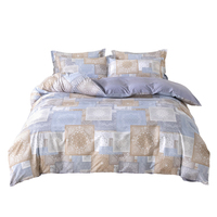 Vente en gros de draps de lit personnalisés en coton 100% - Ensemble de literie 4 pièces - Housse de couette - Taille King Size - Taille Queen Size - Taille Full - Super doux - Luxe
