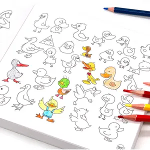 儿童图书定制婴儿学习动漫艺术着色水彩画图书印刷服务