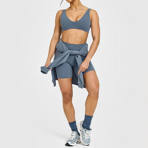 Shinbe פתוח גב אימון חזיות יוגה חזיות כושר צמדים לצלול <span class=keywords><strong>V</strong></span> חזיות ספורט לנשים - Product Image 5