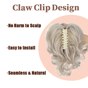 Extensions de <span class=keywords><strong>cheveux</strong></span> synthétiques ondulés et bouclés multicolores, queue de cheval à pince courte et <span class=keywords><strong>chignon</strong></span> désordonné, branches de <span class=keywords><strong>cheveux</strong></span> pliables - Product Image 3