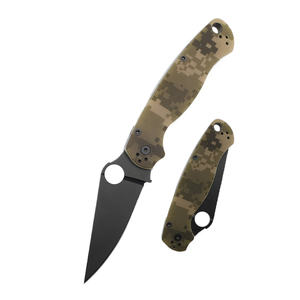 Cuchillo Plegable de Acero Inoxidable MEIJI <span class=keywords><strong>Spyderco</strong></span>, Mango G10, Hoja de 9 cm, Grosor de 3,3 mm, Herramienta para Camping y Bricolaje, OEM Disponible, Multicolor - Product Image 1