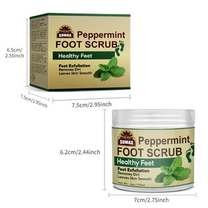 6oz/177ml Peppermint Scrub kaki kesehatan pengelupasan kaki menghilangkan kotoran daun kulit Scrub halus - Product Image 4