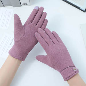 Guantes Elegantes de Invierno para Mujer, con Adornos Florales de Pedrería, Suaves, Cálidos, de Dedo Completo, para Uso Diario Informal al Aire Libre - Product Image 5