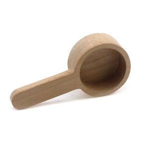 지상 콩 커피 또는 차 수프 요리 교반 측정 및 혼합을위한 나무 차 국자 주방 도구 - Product Image 1