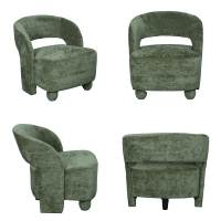 Fauteuil d'appoint moderne en tissu style nordique CARLFORD avec accoudoirs pour hôtel, chambre, appartement, salon