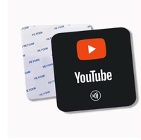 Carte NFC avec code QR pour les avis Google, étiquette de paiement RFID, autocollant pour vitrine de magasin, table, mur en verre