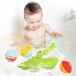 Toddler Swimming Bath Toy crocodile Set Baby Bathing Toy Animal <strong>Floating</strong> <strong>Turtle</strong> Fish and Octopus for Bathtub Water Play Activity - Product Image 3