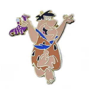 Supplier custom masonic forget me not flintstones cartoon glitter club rhinestone letter enamel metal lapel pin badge