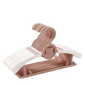 Cintres pour enfants T Bear, extensibles, en plastique, antidérapants, pour le rangement des vêtements dans la chambre des enfants - Product Image 5