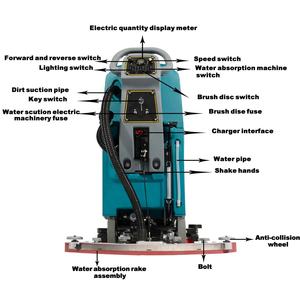 Nettoyeur de sols sans fil industriel <span class=keywords><strong>à</strong></span> moteur électrique pour <span class=keywords><strong>carrelage</strong></span> - Product Image 6