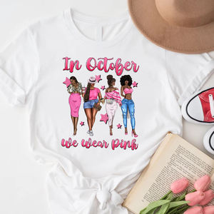 En <span class=keywords><strong>octobre</strong></span>, nous portons une applique d'impression par transfert de chaleur de sensibilisation au cancer du <span class=keywords><strong>sein</strong></span> <span class=keywords><strong>rose</strong></span> prête à presser pour les sacs à capuche de vêtement T-shirt - Product Image 5