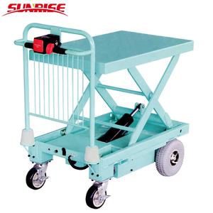 Chariot à plateforme électrique à quatre roues, capacité 400kg, pour la manipulation du matériel d'entrepôt - Product Image 3