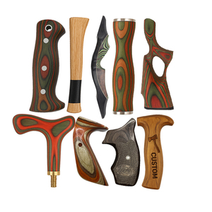 Fabrication de poignées tactiques en bois pour l'extérieur, pièces personnalisées, manche de tomahawk, tête de <span class=keywords><strong>canne</strong></span> de randonnée, porte-<span class=keywords><strong>moulinet</strong></span>, travail du bois stratifié - Product Image 2
