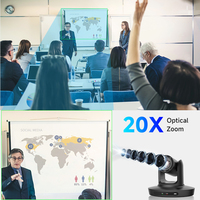 Caméra PTZ Optique 20X pour Studio et Diffusion en Direct, PoE 4K 30fps, Caméra de Conférence à Suivi Automatique IA avec HDMI LAN USB, pour Événements et Sports