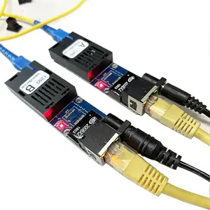 Super mini FTTH 1 Pair 1GE Gigabit Fiber Optical Media Converter 10/100/1000Mbps SingleMode Single Fiber SC Port 20KM PCBA Boar