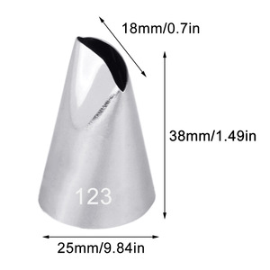 Piping Tip 120 Stainless Steel Rose Shape For Cake Decorating Butter Piping Reusable - Product Image 4