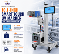 Máquina de Marcado Láser UV Industrial IPS-LUV5W F MG 355nm, Codificador Láser Volador de 12000 mm/s para Codificación de Botellas en Línea de Producción