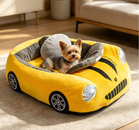 Sportwagen-Stil Hundebett Kreatives Auto-förmiges Polyester-Haustier-Sofa Ganzjährig Universell für Mittelgroße und Kleine Hunde Keine Montage Erforderlich