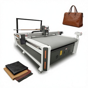 Machine de découpe semi-automatique CNC à couteau oscillant REMEYA, traceur numérique à plat 1600x2500mm, précision 0,1mm pour cuir - Product Image 1