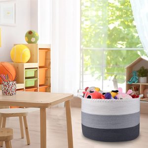 <span class=keywords><strong>Cesta</strong></span> de Almacenamiento de Juguetes para Niños KUYUE, <span class=keywords><strong>Cesta</strong></span> de Cuerda de Algodón, <span class=keywords><strong>Cesta</strong></span> de Regalo de <span class=keywords><strong>Navidad</strong></span> - Product Image 6